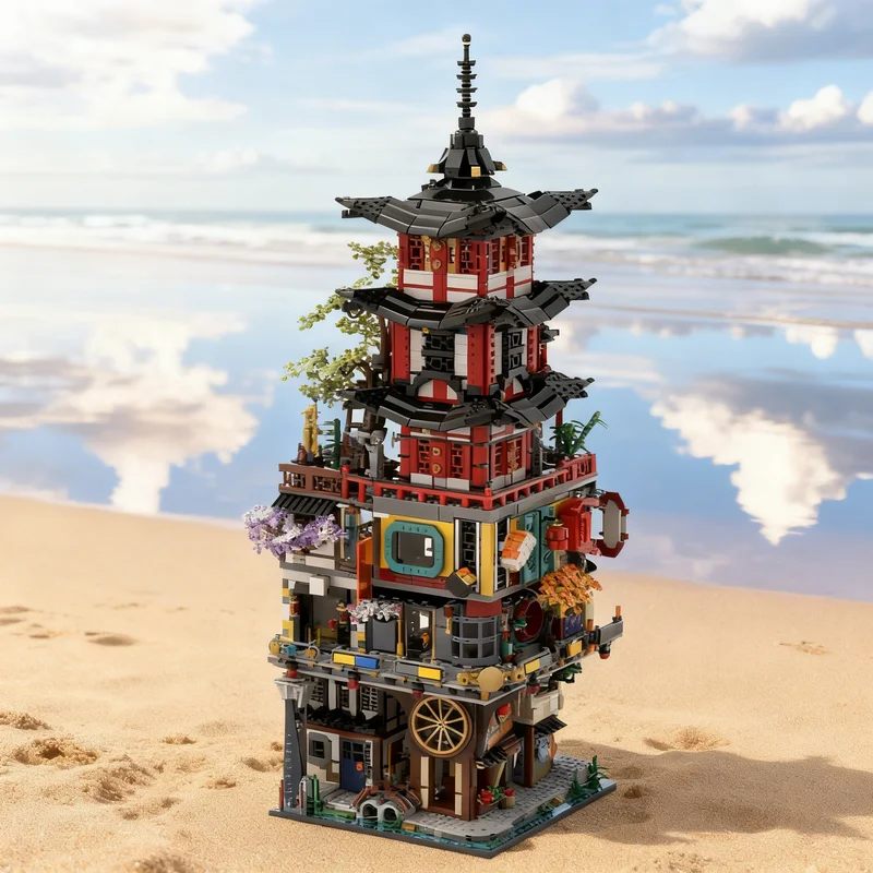 

7503pcs MOC City Towers Ninjia Model Building Blocks Construction Christmas Gifts Toy Creative DIY Idea Education Architecture