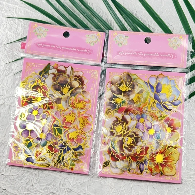  50Pcs Floral Sticker Adhesive PET Sticker For Journal Phone Cover Guitar Laptop