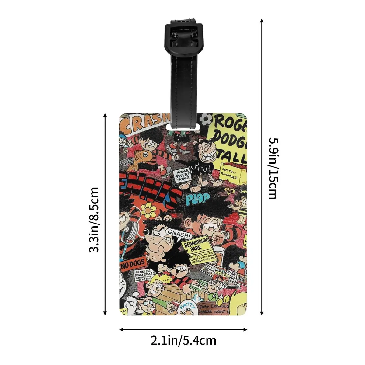 Beano 2 علامات الأمتعة ملحقات حقيبة السفر لطيف الأمتعة الصعود علامة التسمية حامل معرف اسم العنوان #4