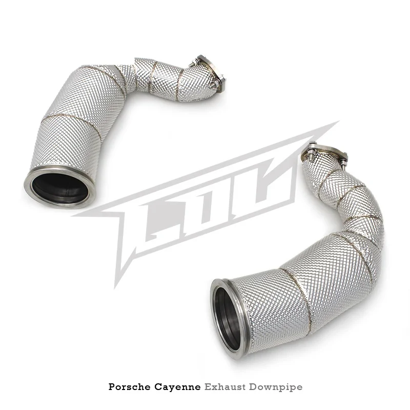 Head Section High flow Pipes Exhaust Pipes branch downpipe Exhaust Pipe with catalyst for PORSCHE Cayenne 4.8 2010-2016