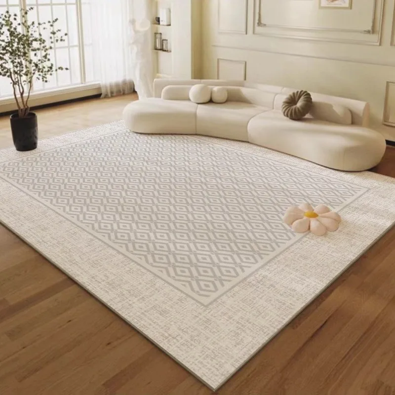 Modern Living Room Carpet Simple Cream Style Bedroom Carpet Home Center Rug for Cloakroom Study Floor Mat Bedroom Area Rug Decor