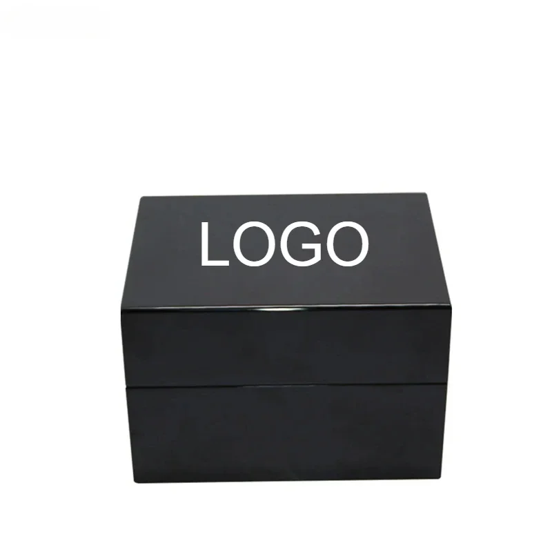 PU Leather Interior Smooth Surface Special Wood Watch Box Custom Logo Watch Display Case Watch Boxes and Packaging Present Box