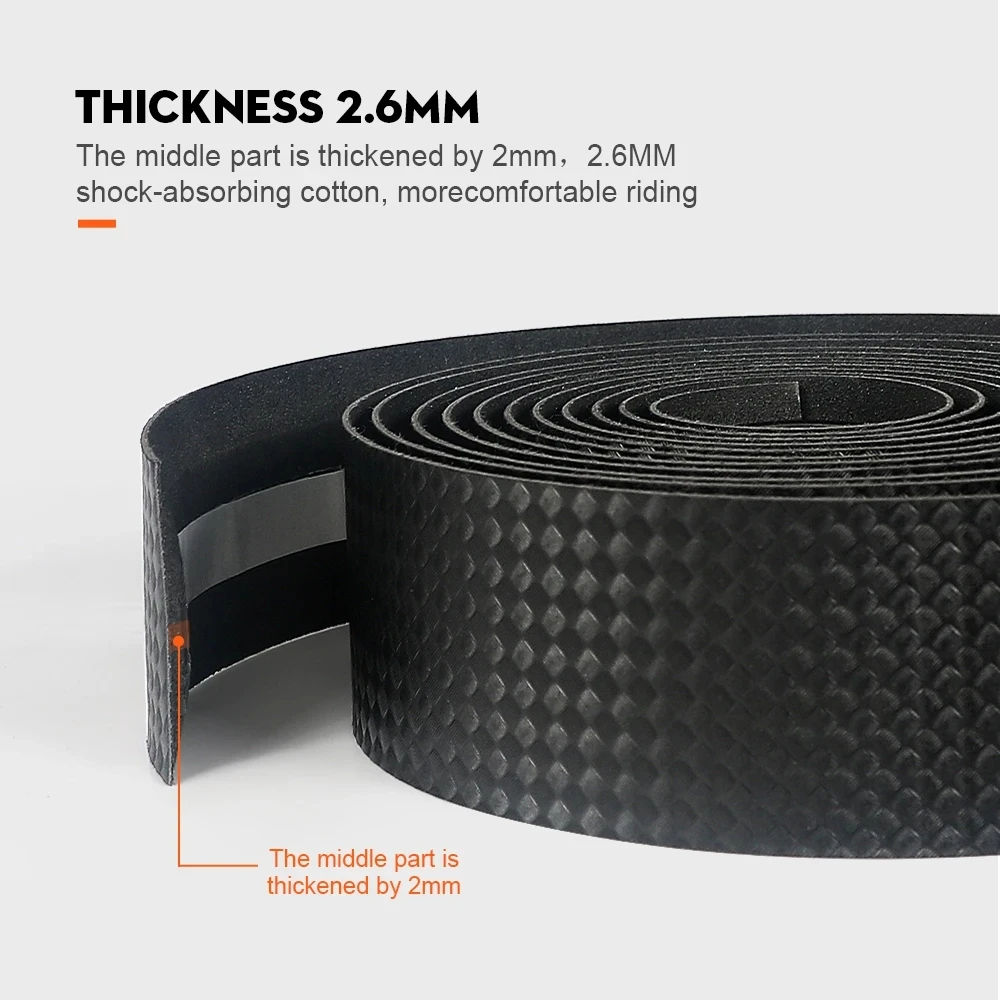 New Road Bike Tape Bicycle Handlebar Tapes Non-slip Breathable Comfortable 3K Carbon Woave PU Leather Tape Bicycle Accessories