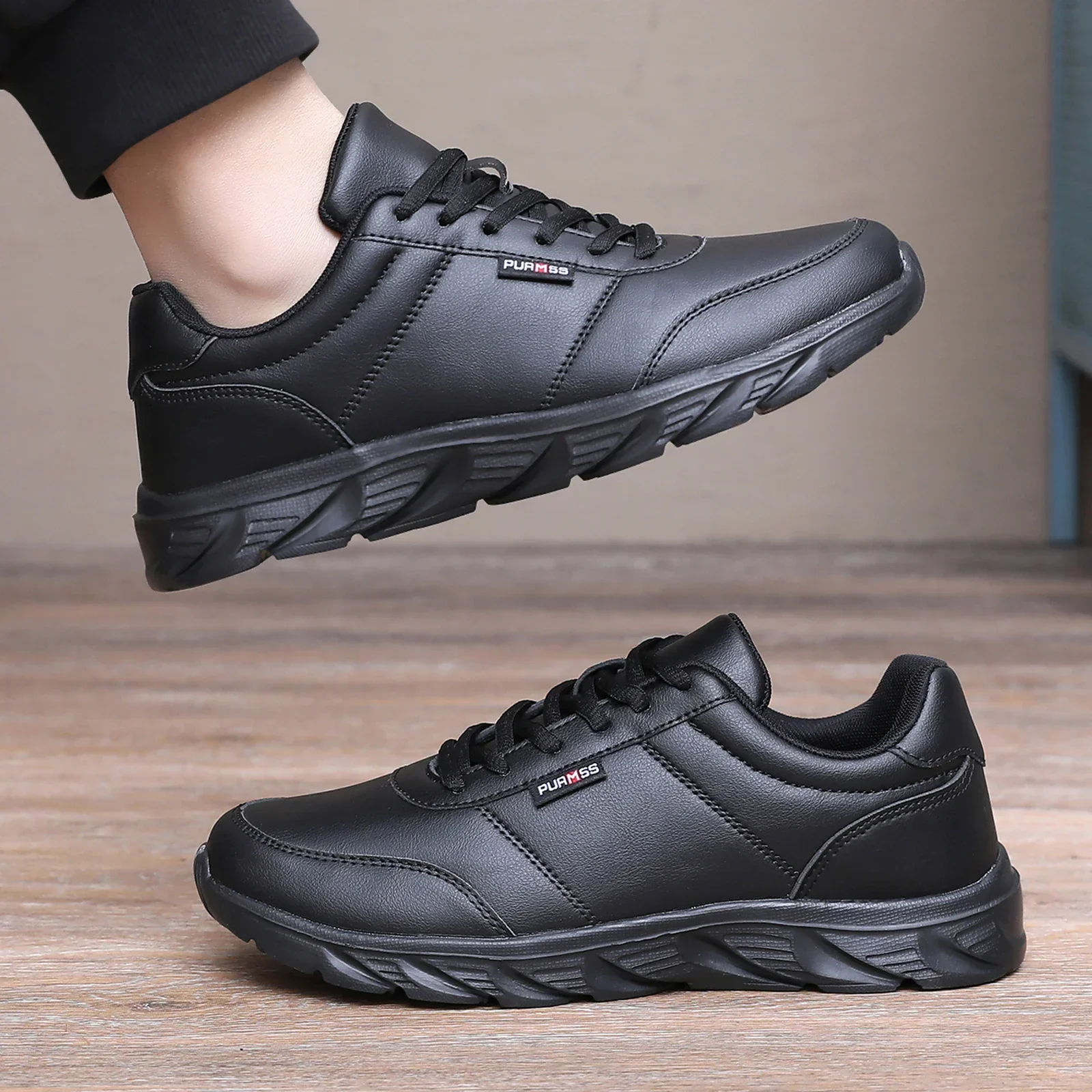 2025 männer Schuhe Frühling Herbst Wasserdichte Wanderschuhe Turnschuhe Freizeit Männlichen Leder Sport Schuhe Non-Slip Schuhe – Detail 8