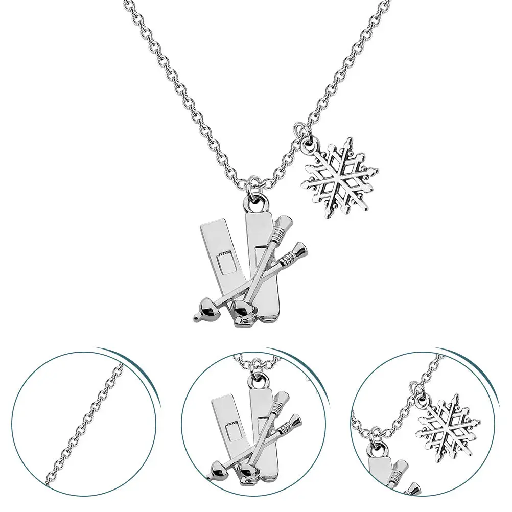 Pendant Necklace for Women Snowboard Theme Exquisite Workmanship Clavicle Jewelry Ideal Daily Wear Party Travel Dating Gift