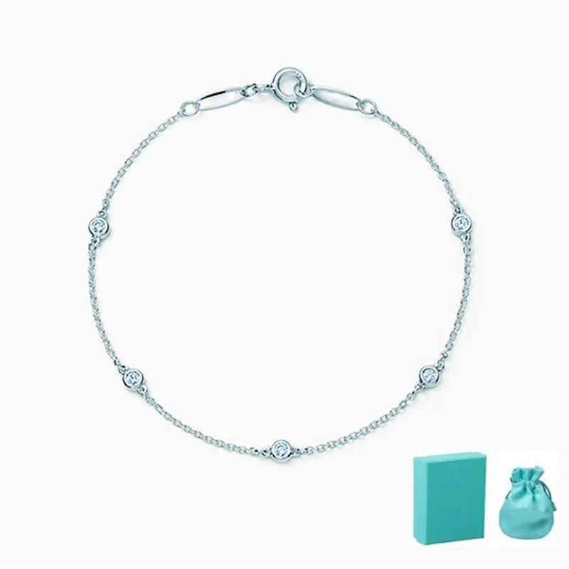 sliver 925 Letter U-Shaped Bracelet, Round Ball Hanging Lock Head, Double-Layer Bracelet, Open Double T Bracelet