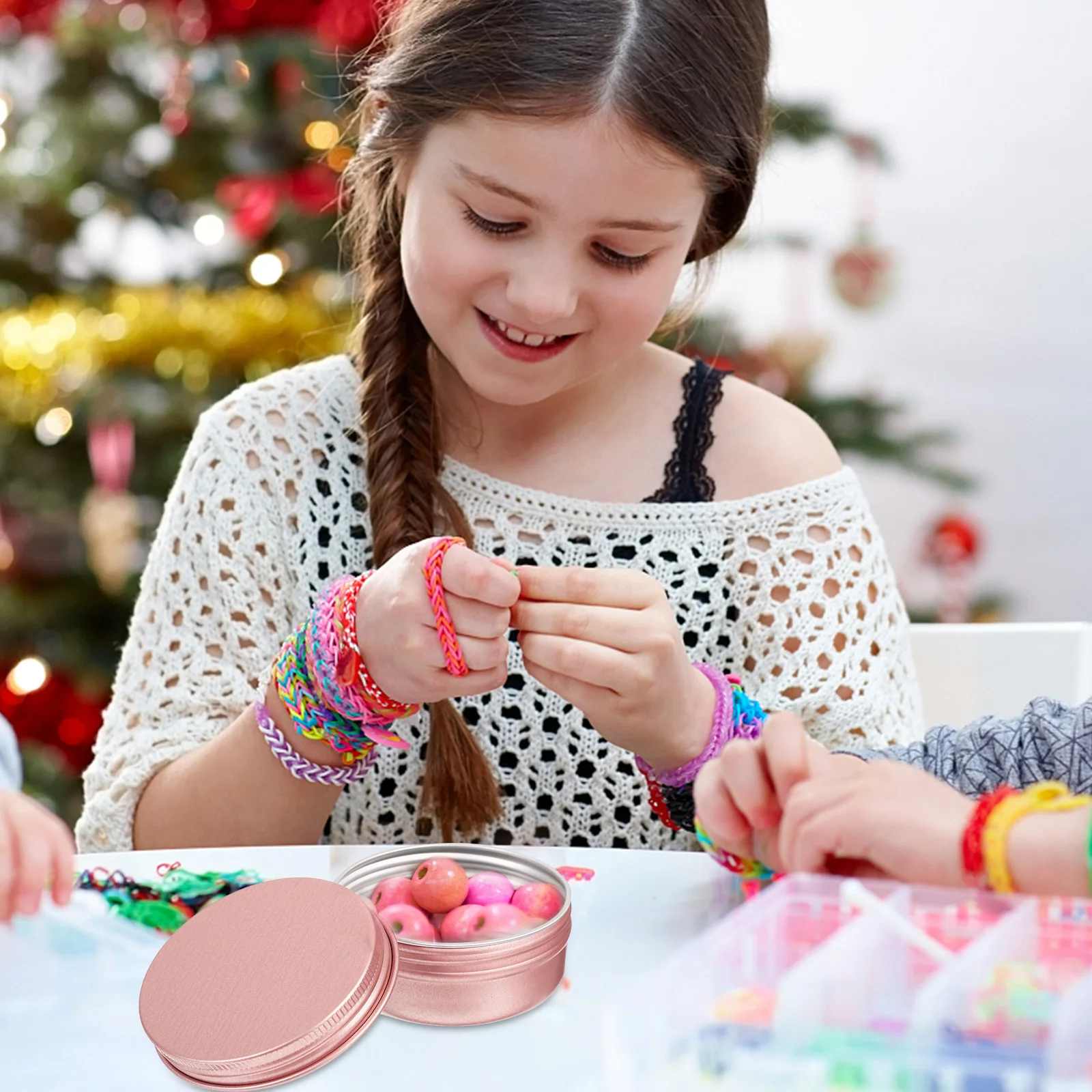 

20pcs Aluminum Jars Lightweight Round Tin Containers for Handmade Crafts Gifts Storage Cases Metal Tins Small Candles Dry Spices