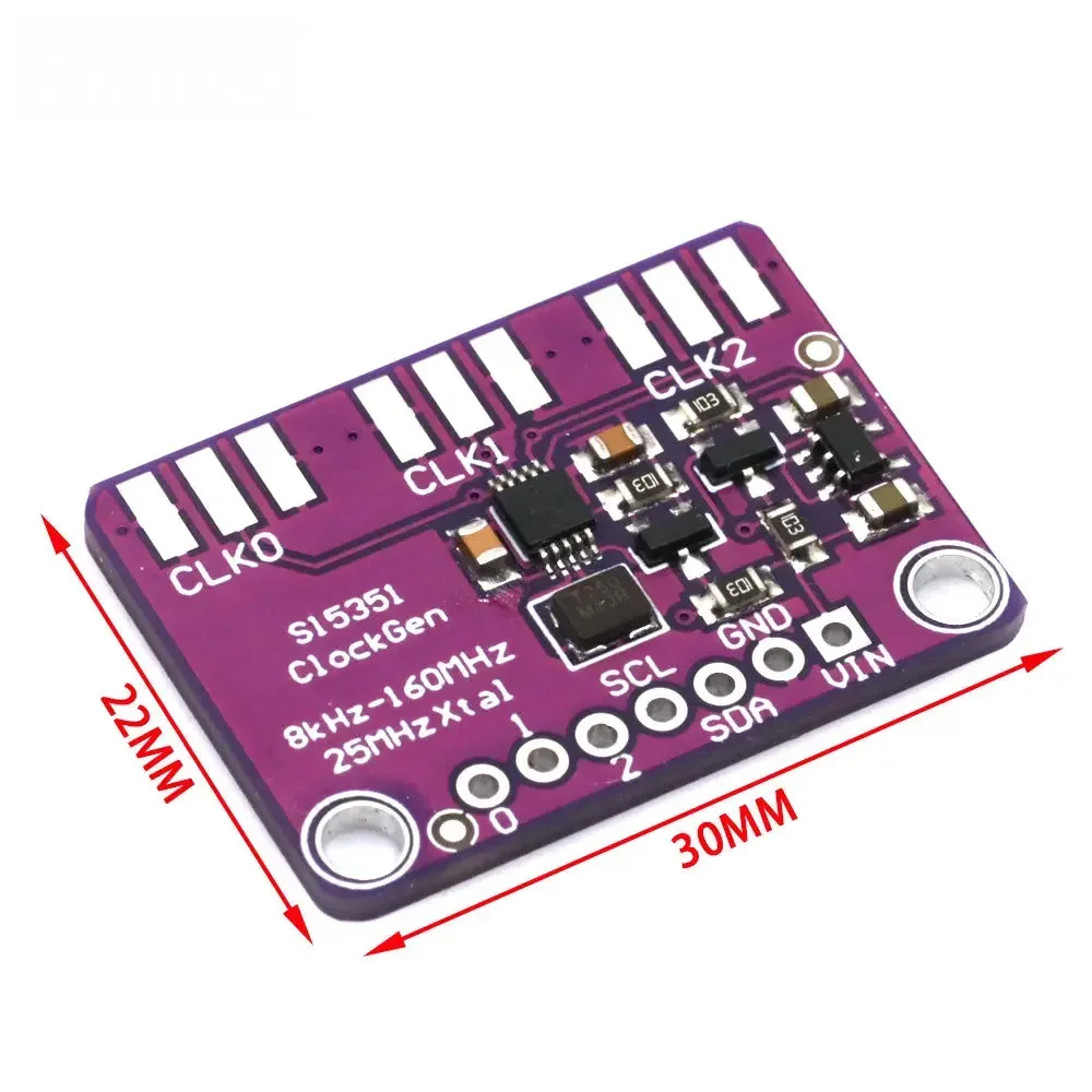 Módulo generador de reloj I2C Si5351A de alta precisión 3V-5V con salidas SMA para Arduino/Raspberry Pi