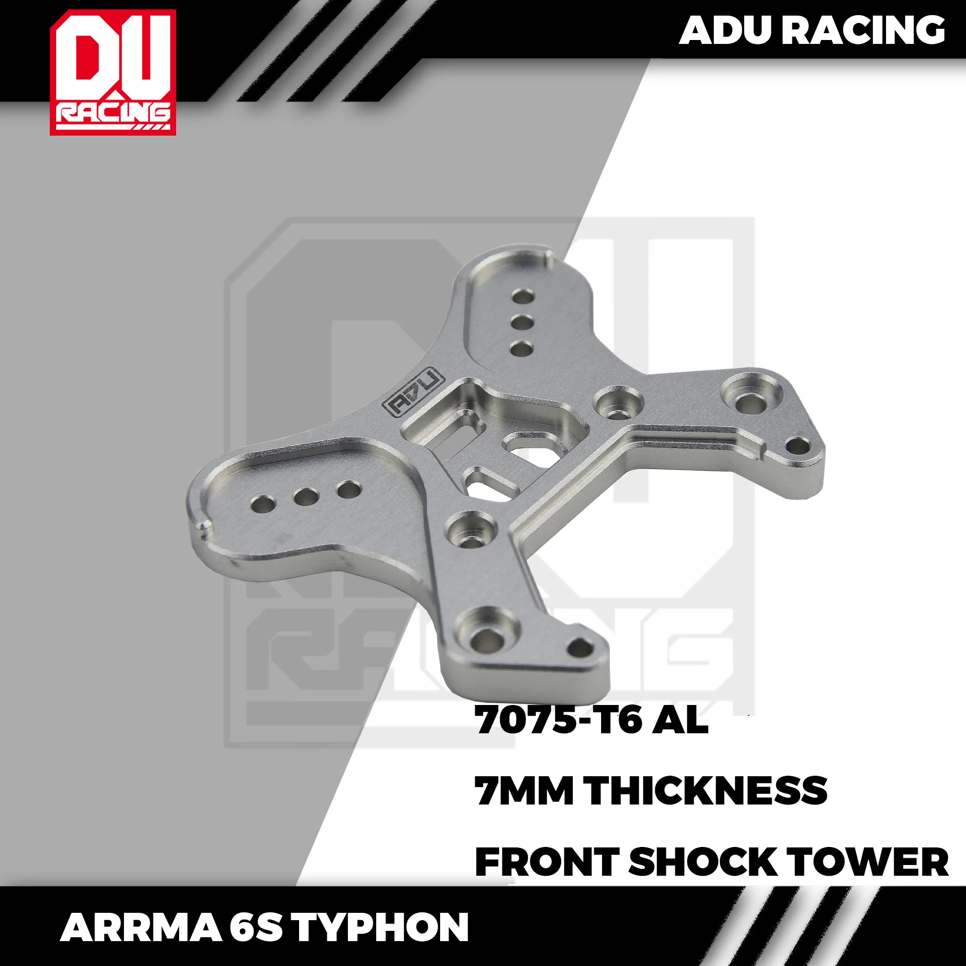 Adu que compete o alumínio dianteiro do cnc 7075-t6 da torre de choque para arrma 6s typhon