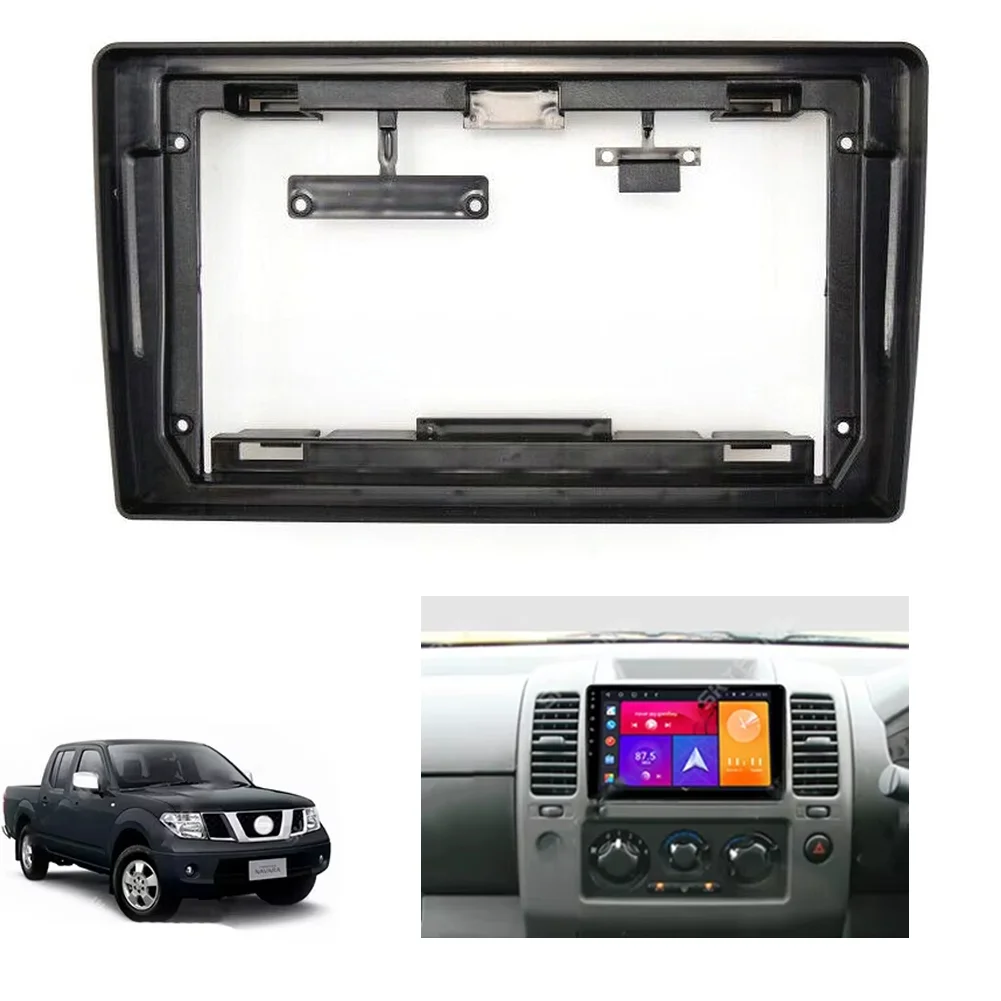

Car Radio Frame Panel for Nissan NAVARA D40 2006-2012 Compatible with 9 Inch DVD Multimedia Systems Featuring ABS Plastic