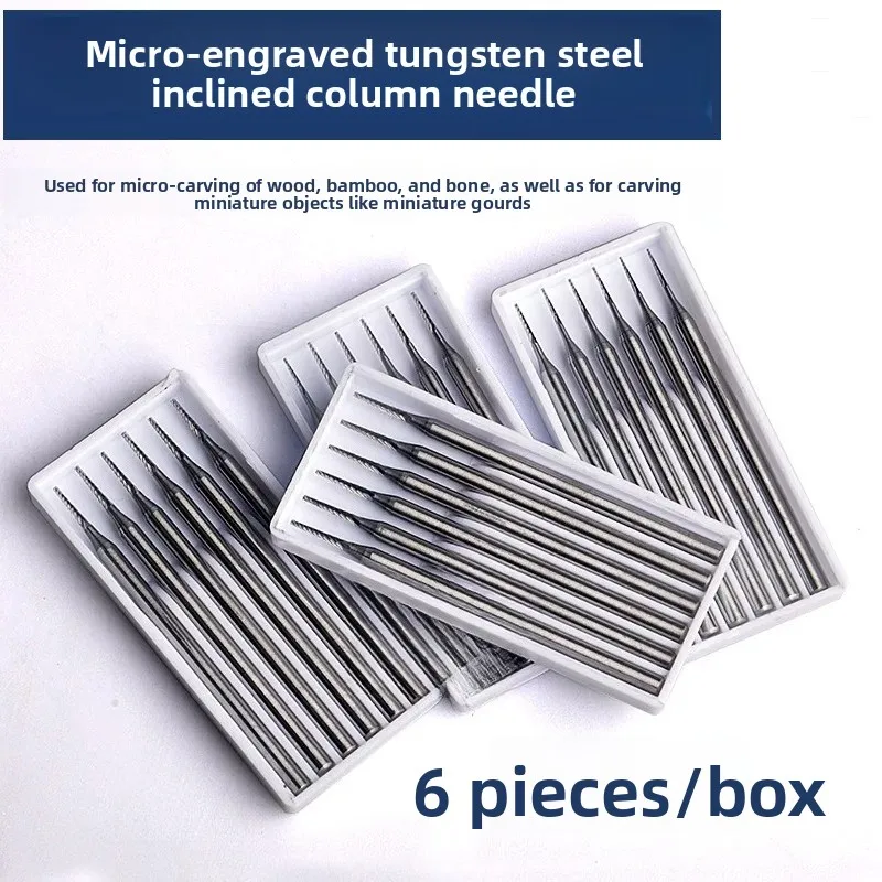 2.35mm Micro Alloy Carving Bit/Tungsten Carbide Grinding Burr/Taper Column Pin/Olive Pit Fine Engraving Lettering Milling Cutter