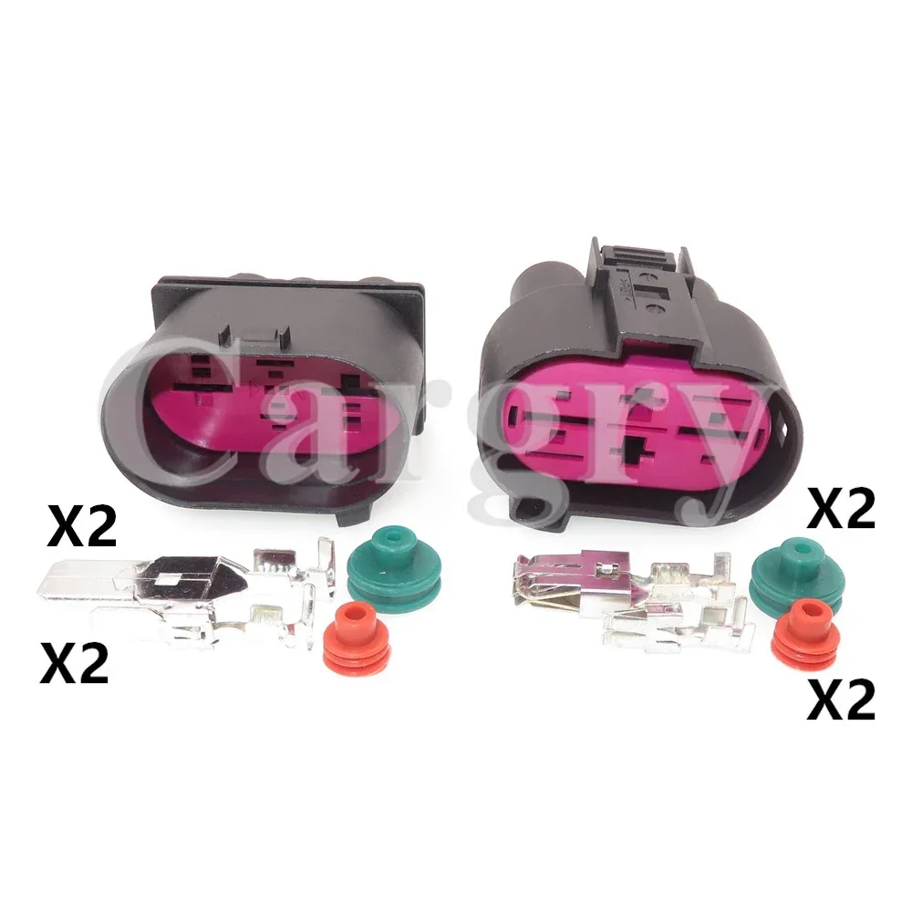 1 Set 4P 1J0906234 Car Electronic Fan Composite Connector 1J0906444 AC Assembly Auto Oxygen Sensor Wiring Harness Socket For VW