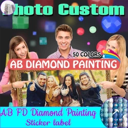 Pittura diamante personalizzato AB trapani foto 5D Kit punto croce arte mosaico fai da te regalo di compleanno ricamo matrimonio decorazione della casa