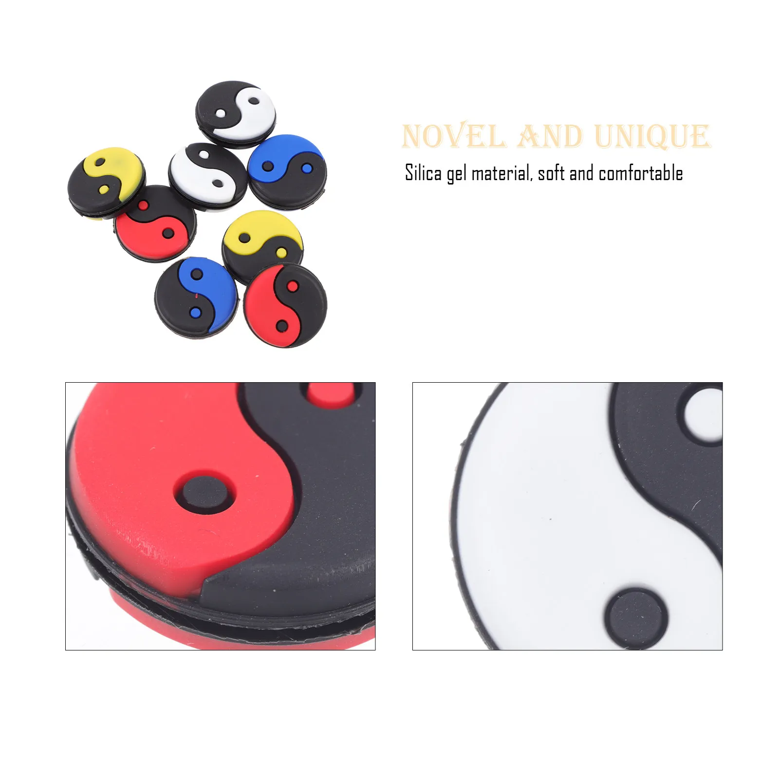 1Set Professional Grade Silicone Tennis Vibration Dampeners Pattern Racket Absorber Enhances Shot Consistency Comfort