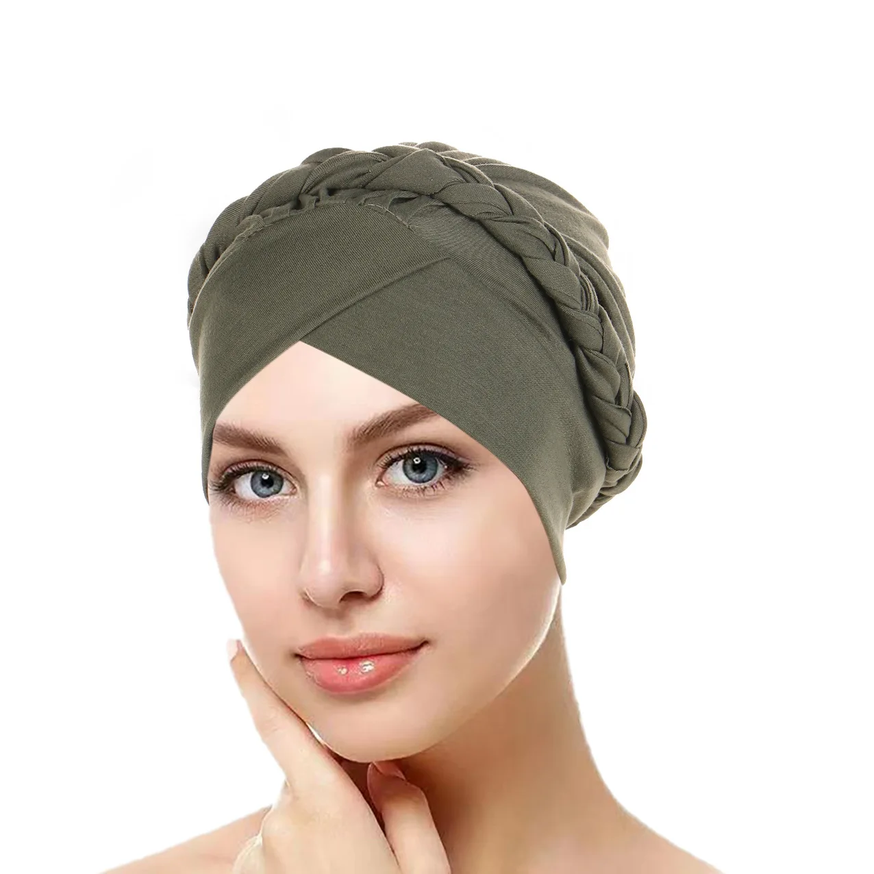 

Forehead Cross Hat Women Muslim Hijab Braids Turban Indian Headscarf Beanies Bonnet Chemo Cap Hair Loss Head Wrap Turbante Mujer