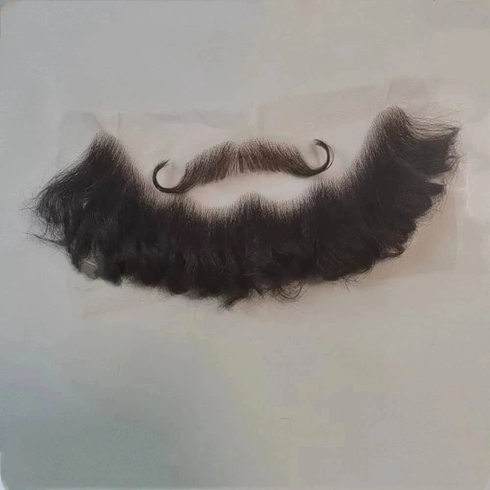 

Аксессуары для косплея в стиле аниме ручной работы, борода, коричневый, черный, белый цвет, усы для киновечеринки, реквизит для косплея