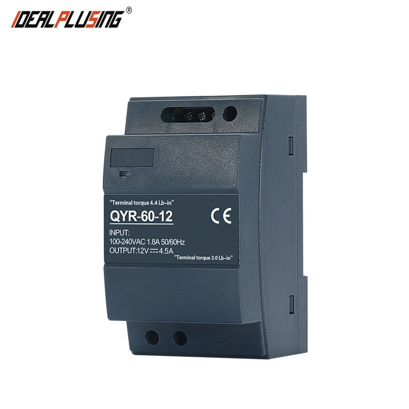 Innovation QYR-60W-24V-Black Din Rail Power Supply AC DC 12V 24V Industrial Power Supply