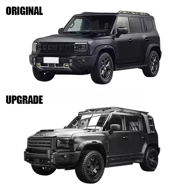 New Design Engine Hood Side Skirts Rear Wing Spoiler Front Grille Black Knight Body Kit for Jetour T2 Traveler