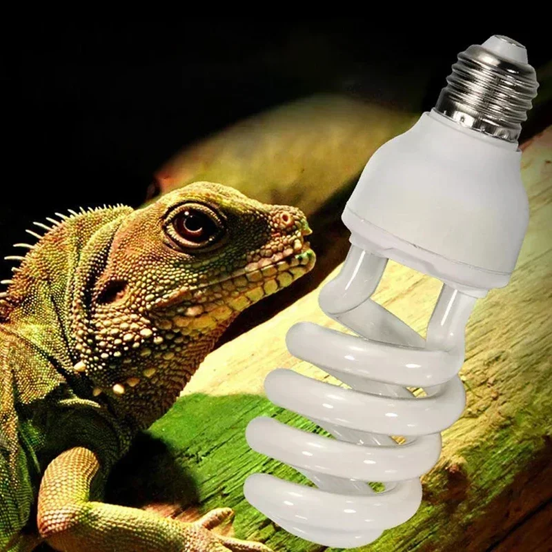 

E27 5.0 10.0 UVB Reptile Lamp 13W 26w Energy Saving Terrarium Lamp UVB UVA Heating Lamp for Turtle Lizard Snake Reptile