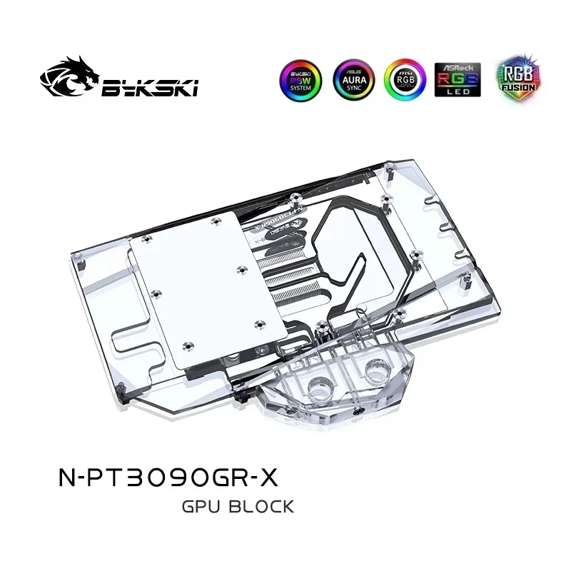 Imagem -04 - Bykski N-pt3090gr-x Bloco de Água Gpu para Palit Rtx 3090 3080ti Gamrock oc Maxsun Rtx 3090 Turbo Jet Placa Gráfica Radiador