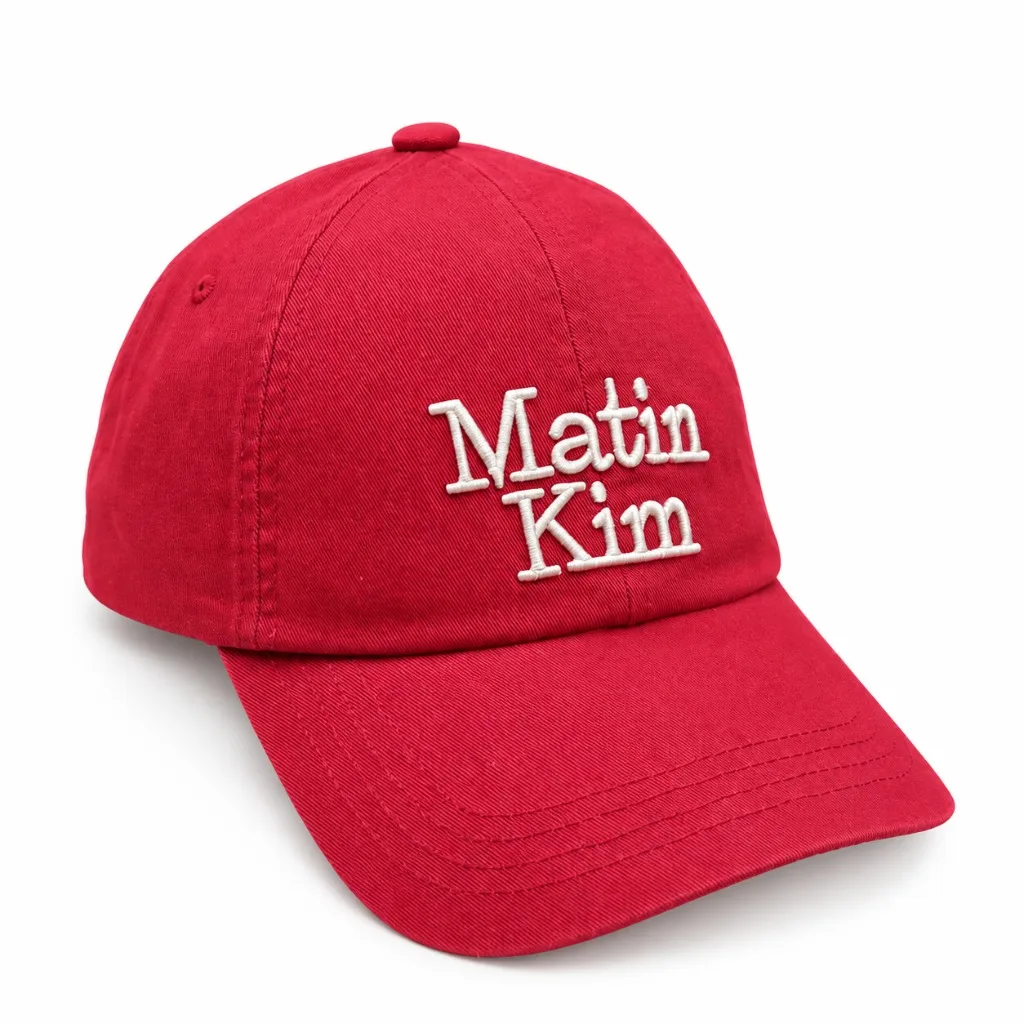 MATIN KIM Vintage Washed Baseball Cap Women Men Embroidered Logo Adjustable Cotton Dad Hat Casual Outdoor Streetwear Travel