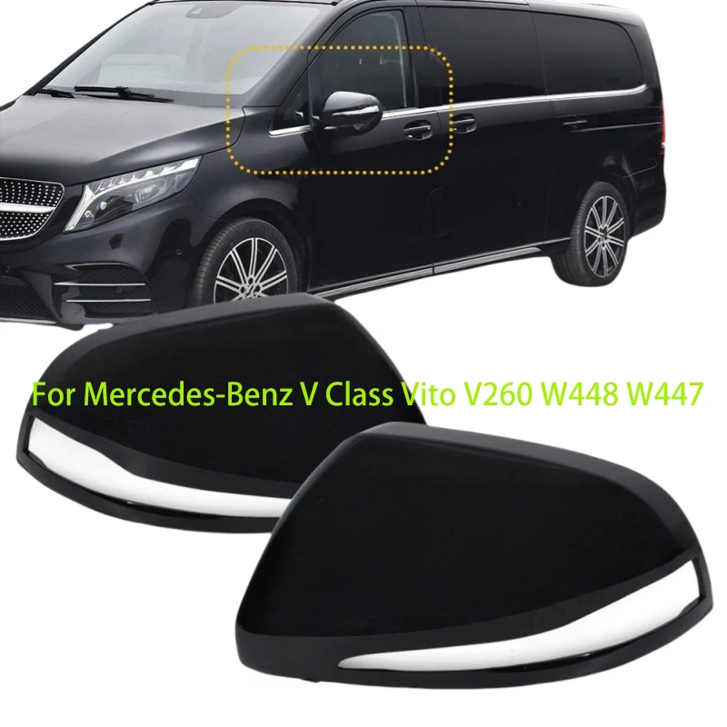 Für Mercedes-Benz V-Klasse Vito W447 W448 2016-2023 Auto-Seitenspiegel Rückspiegel Außenabdeckung Rahmen Linse