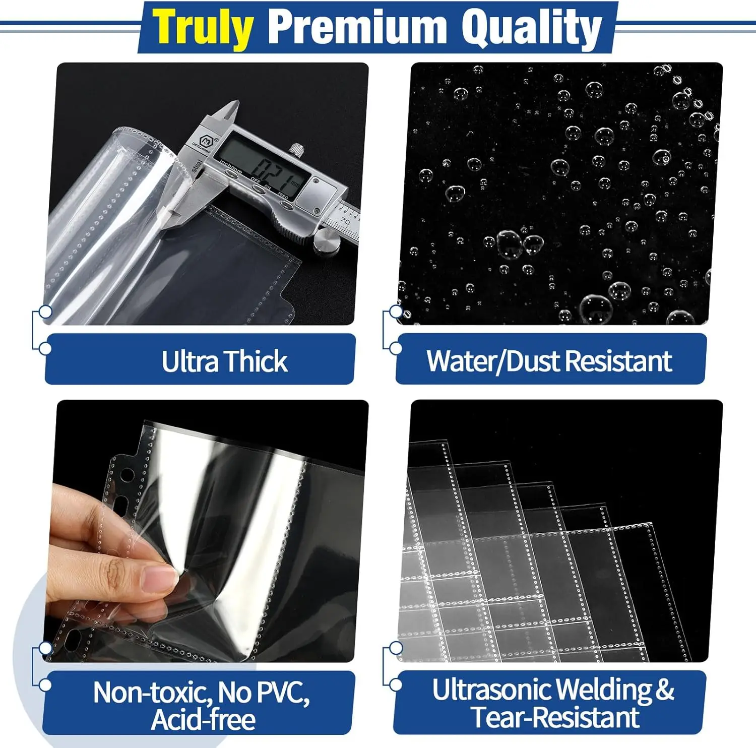 Double-Sided 9 Pocket Trading Gaming Card Sleeves A4 Storage Album 3 Ring Binder Pages Card Collection Holder Idol Photo Albums