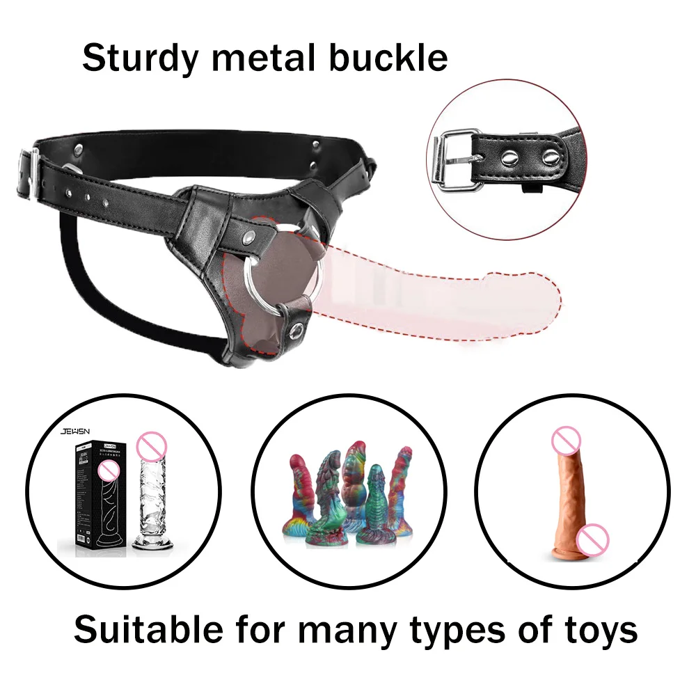 Strap On Dildo Harness Sex for BDSM, High-quality Wearable Leather Pants Men Pegging Dildo Adjustable Belt, Multiple Sizes Rings