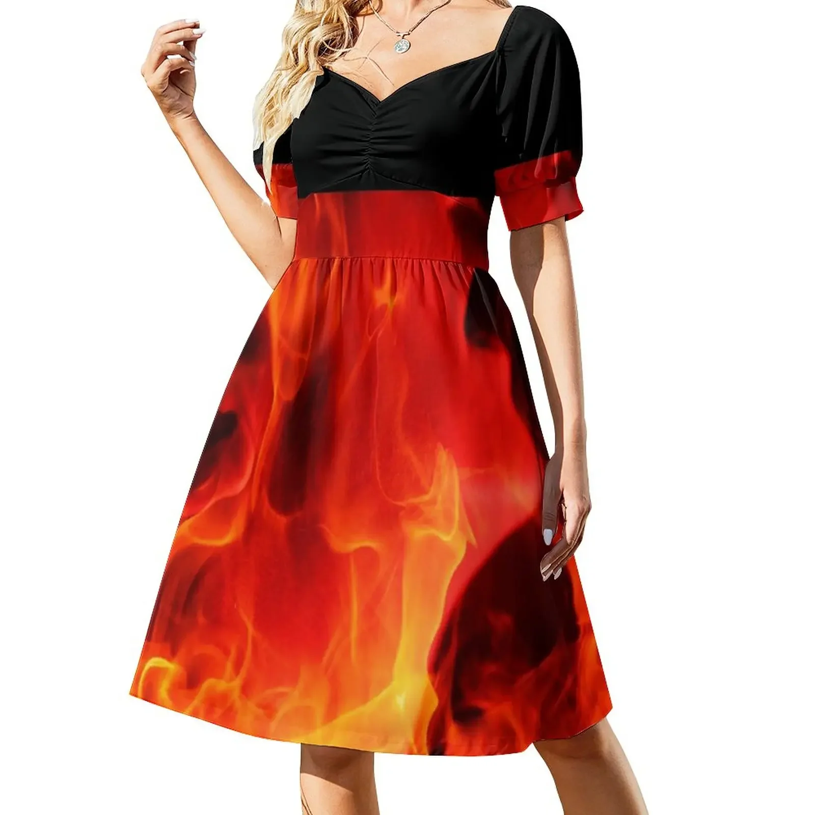 

sin Short-Sleeved Dress beach dresses dresses summer woman 2025