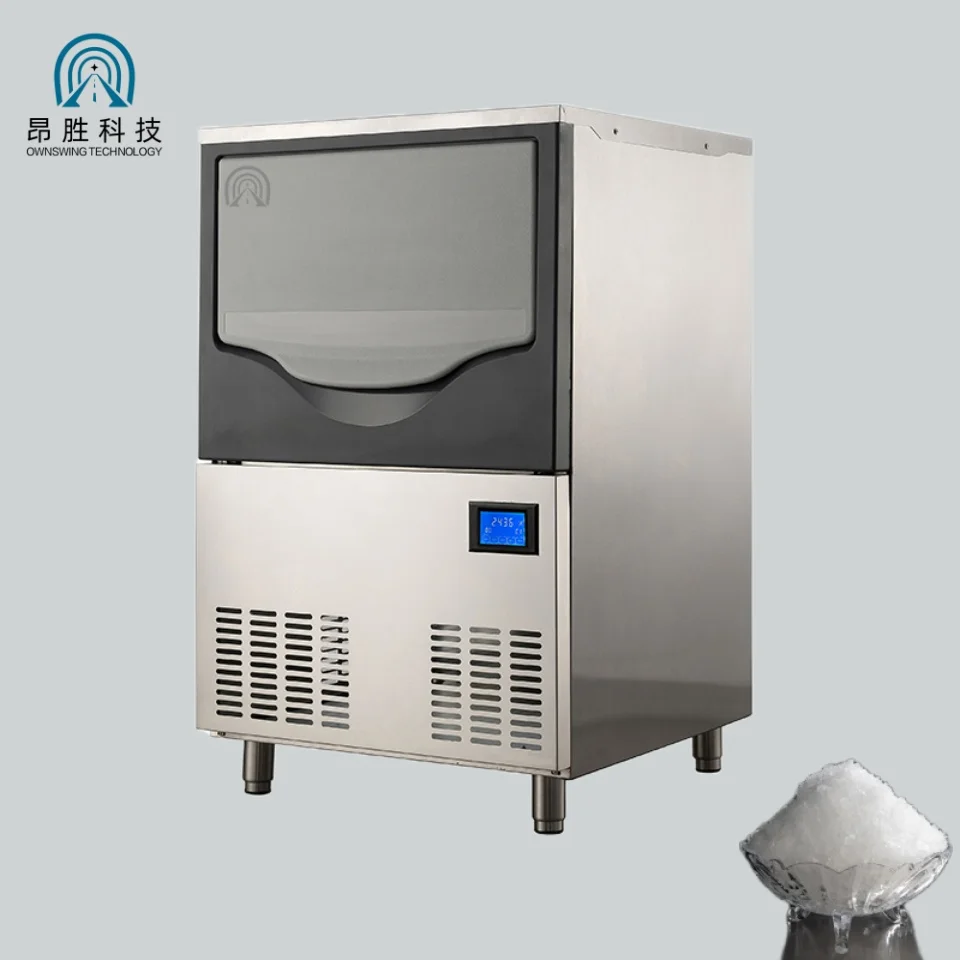 150kg/24h Air Cooling Snowflake Granular Crushed Ice Machine for Commercial Business Professional Kitchen Cooling Station
