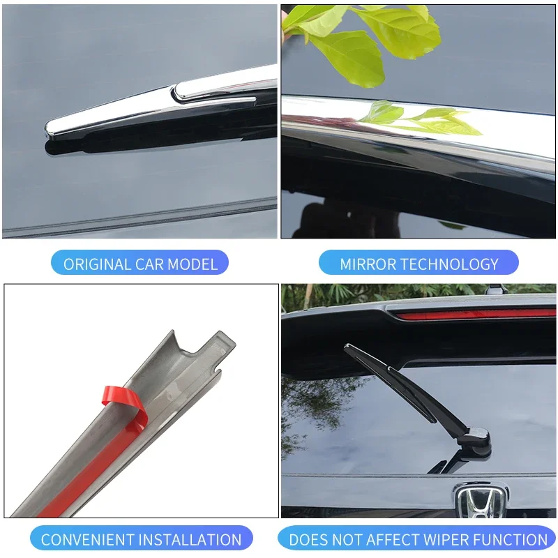 ABS Rear wiper decorative cover For Honda CRV 2023 Rear window wiper strip Frame For CRV 6TH External decorative accessories