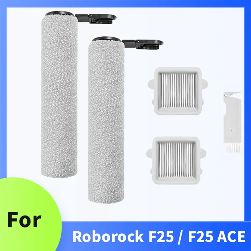 AT28-Para Roborock F25 / F25 ACE accesorios de máquina barredora cepillo de rodillo de repuesto y filtros Hepa