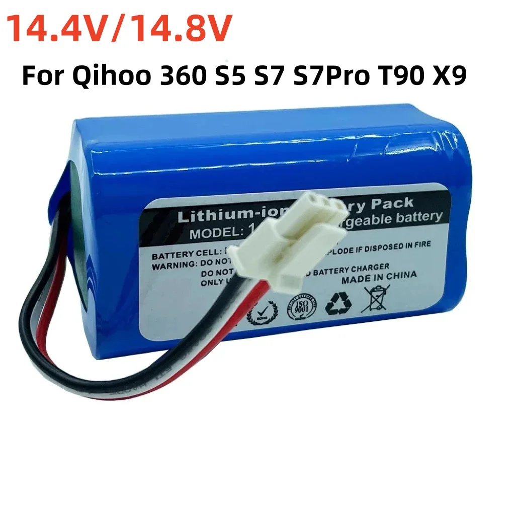 

. 14.4V/14.8V 2600mah 3200mah 3500mah Battery For Qihoo 360 S5 S7 S7Pro T90 X9 Robotic Vacuum Cleaner Replacement Batteries