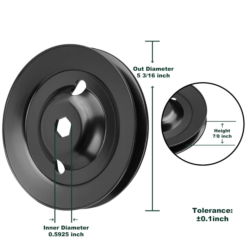 3 Pack GX22616 Spindle Pulley Compatible with Jo-hn De Models 45CC 155CC D140 D150 D160 L120 L130 LA130 LA140 LA145 LA155 Parts