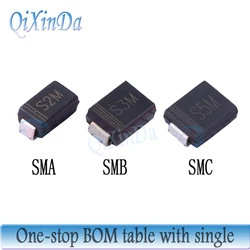 100PCS  SMA SMB SMC S1M S2M S3M S5M S6M S8M S10M S3MB S5MB S3MC S5MC S6MC S8MC S10MC Patch Rectifier Diodes NEW