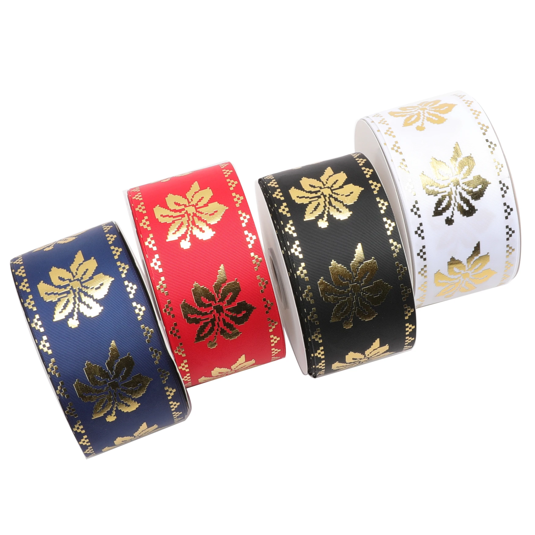 

HSDRIBBON Listones Cinta 75mm 3inch flower Design Ribbon Series Hologram Ribbon