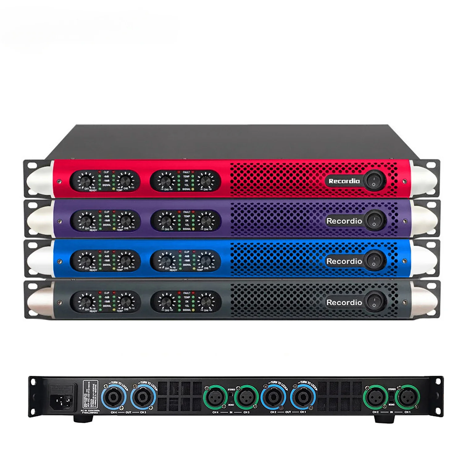 GAP-D2400 Home Digital Power Amplifier Quad Channel 1U High Power Amplifier Stage Performance KTV Amplifier