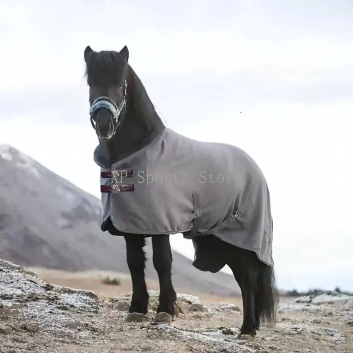 سجاد حصان دافئ جاهز للشتاء - بطانية مبرد من الصوف الناعم وسجاد حصان من الفلانيل طارد للحشرات، ملابس واقية أساسية للحصان #4