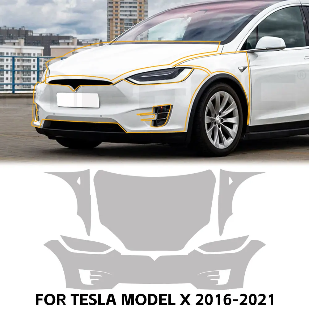 

9Mil TPU Paint Protection Film For Tesla Model X 2016-2021 Car Body Clear Bra Pre-cut PPF Anti-Scratch Resistant Kit Invisible