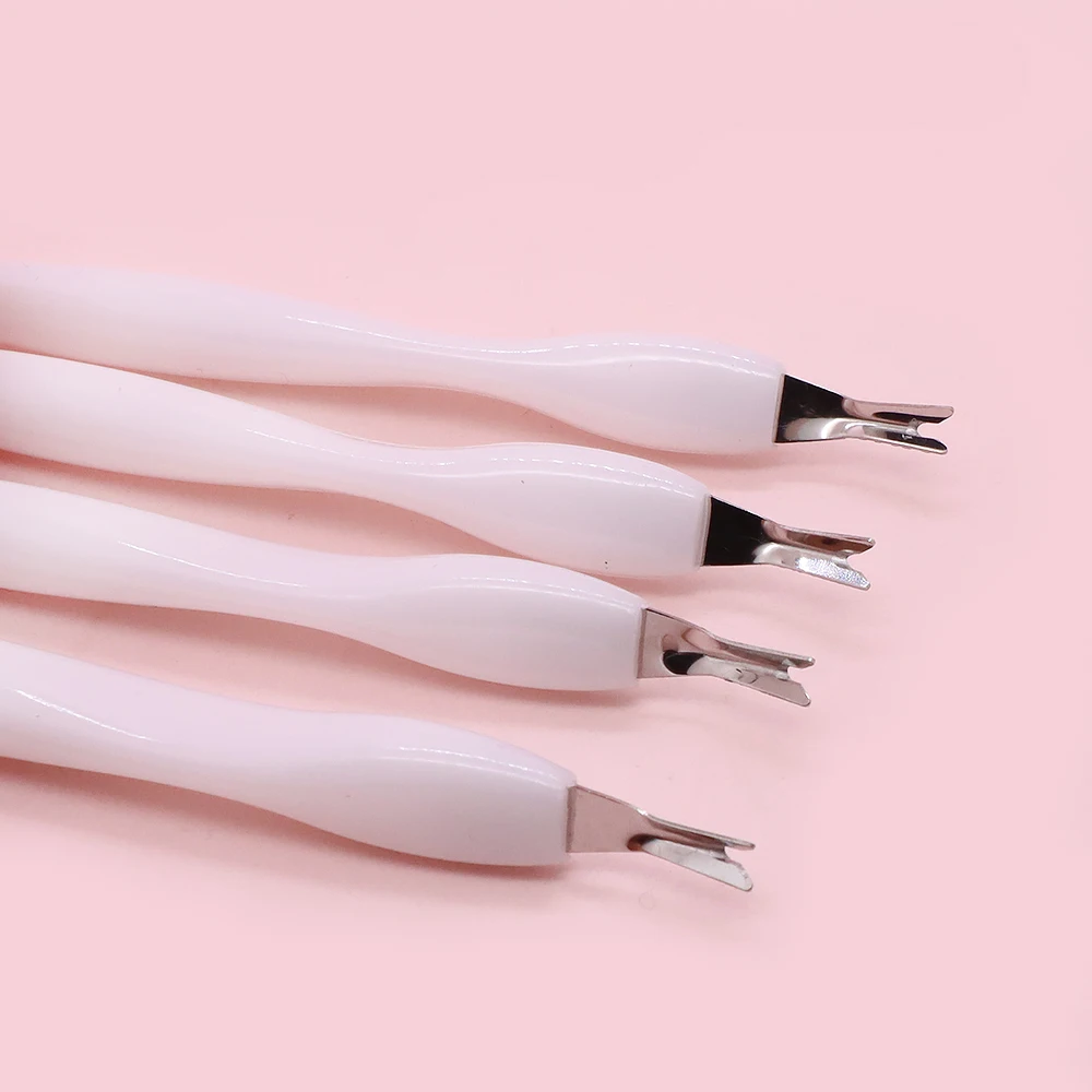 120 Pcs/Bag Double Head Cuticle Trimmer With Pusher Rubber Tips Plastic Handle Dead Skin Removal Manicure Accessories And Tools