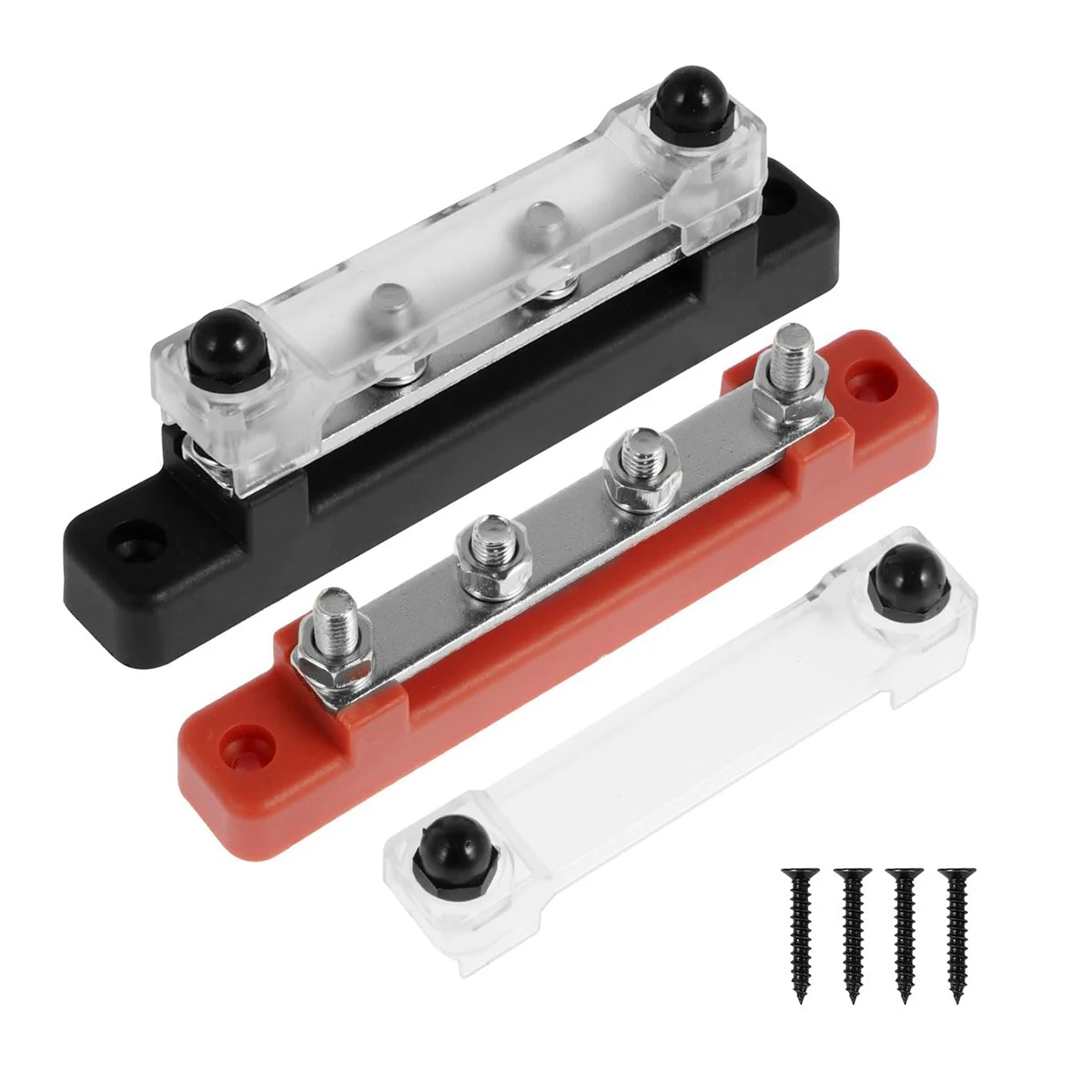 Power Distribution Block, Bus Bar Junction Block Battery Busbar Terminal Block Ground Connecting Block 12V - 48V