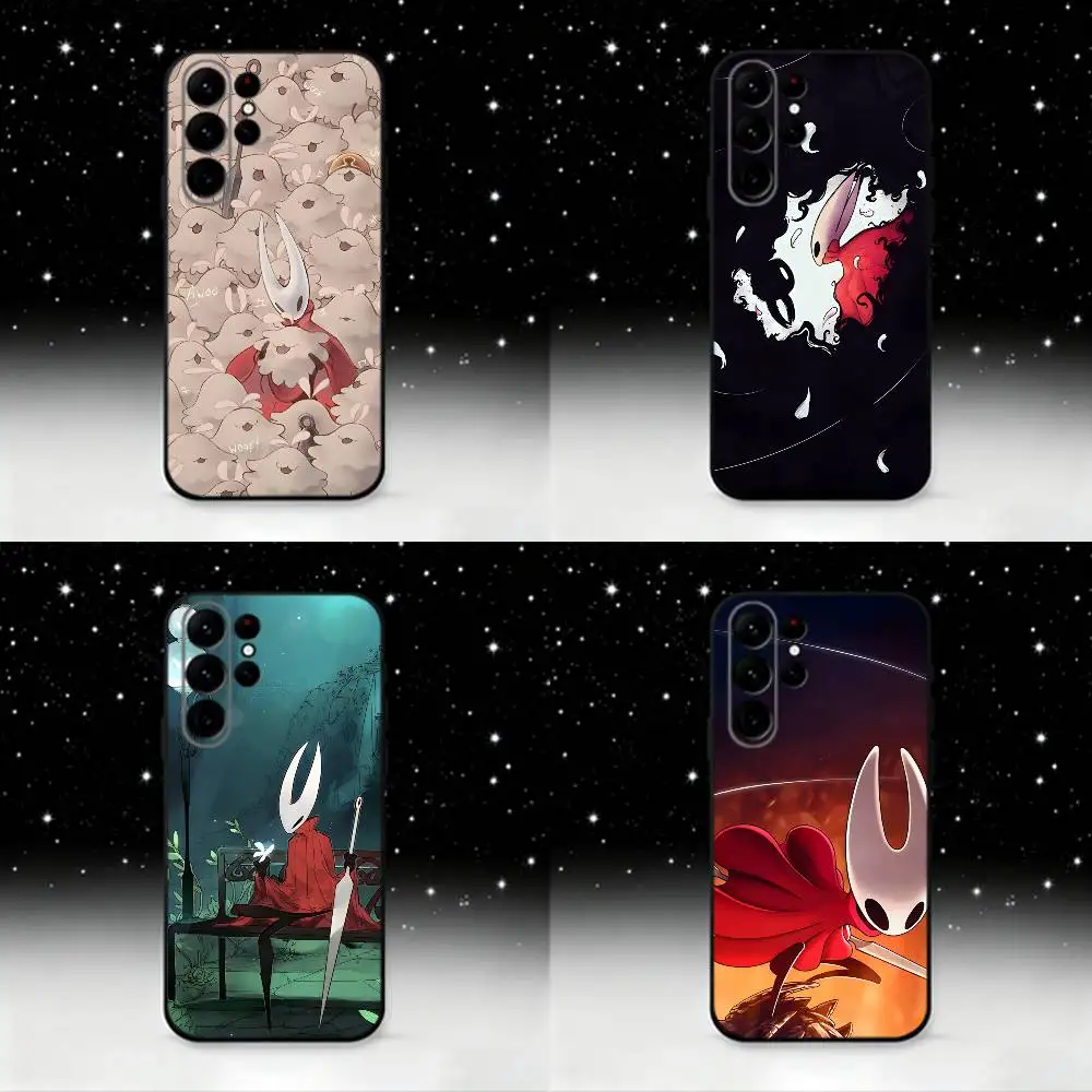 

H-Hollow K-Knight Phone Case For Samsung S 25,24,23,22,30,21,10,9,Ultra,Plus,Lite,FE,4,5 G Black Soft Case