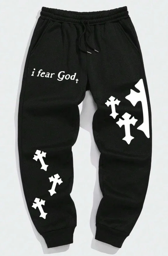 

Уличная мужская одежда с заниженной промежностью, спортивная одежда, брюки с регулируемой завязкой на талии и перекрестным принтом, повседневная летняя уличная одежда в стиле 2025