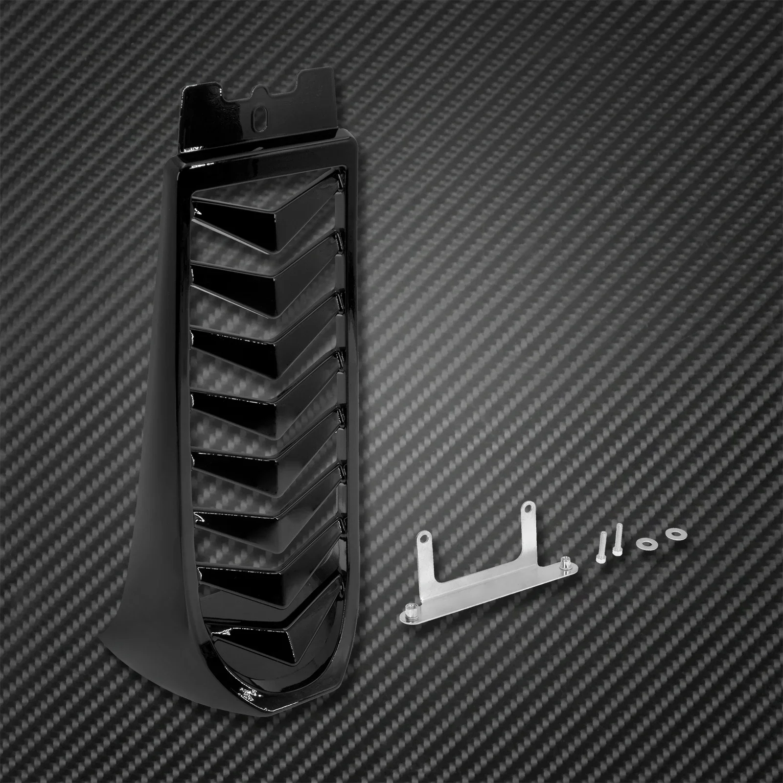 Motorcycle Front Lower Radiator Cover Chin Fairing Spoiler Black For Harley Softail Street Bob Breakout Fat Bob FXBR 2018-2023