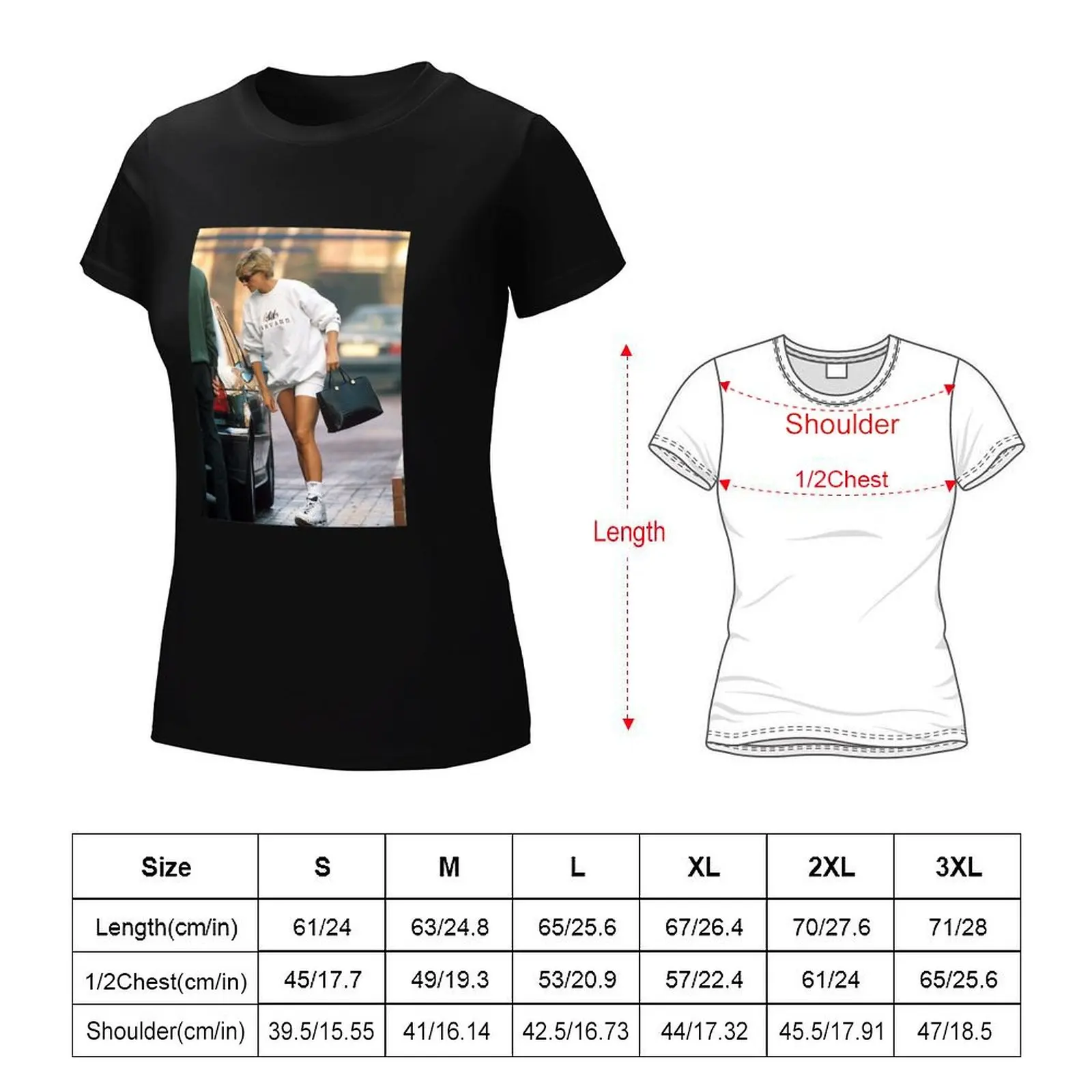 Prinses Diana T-Shirt Oversized Tees Koreaanse Mode Dame Kleding T-Shirts Voor Vrouwen Grafische T-Shirts