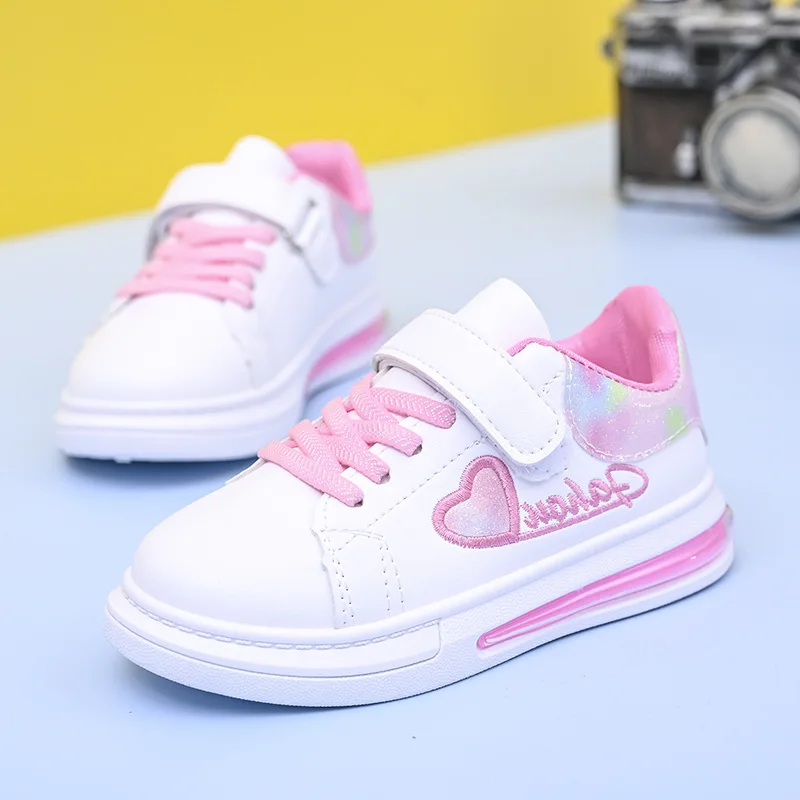 

Spring Sports Shoes for Children Casual Shoes for Girls Waterproof White Sports Board Shoes for Students Small White Shoes Tide