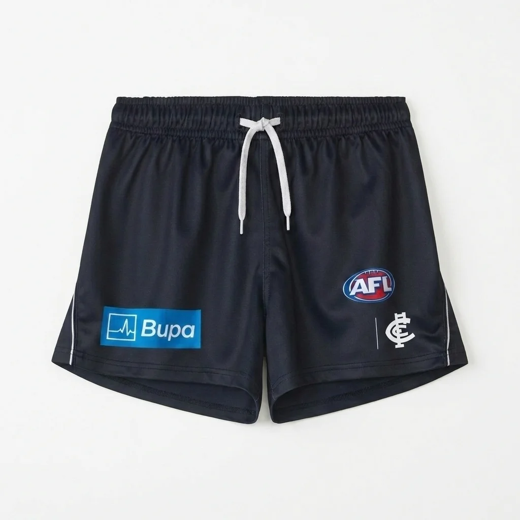 

Мужские шорты для футбола AFL 2026 Carlton Blues, тренировочные, белые, темно-синие, быстросохнущие, дышащие, для спортзала, бега, летние короткие штаны