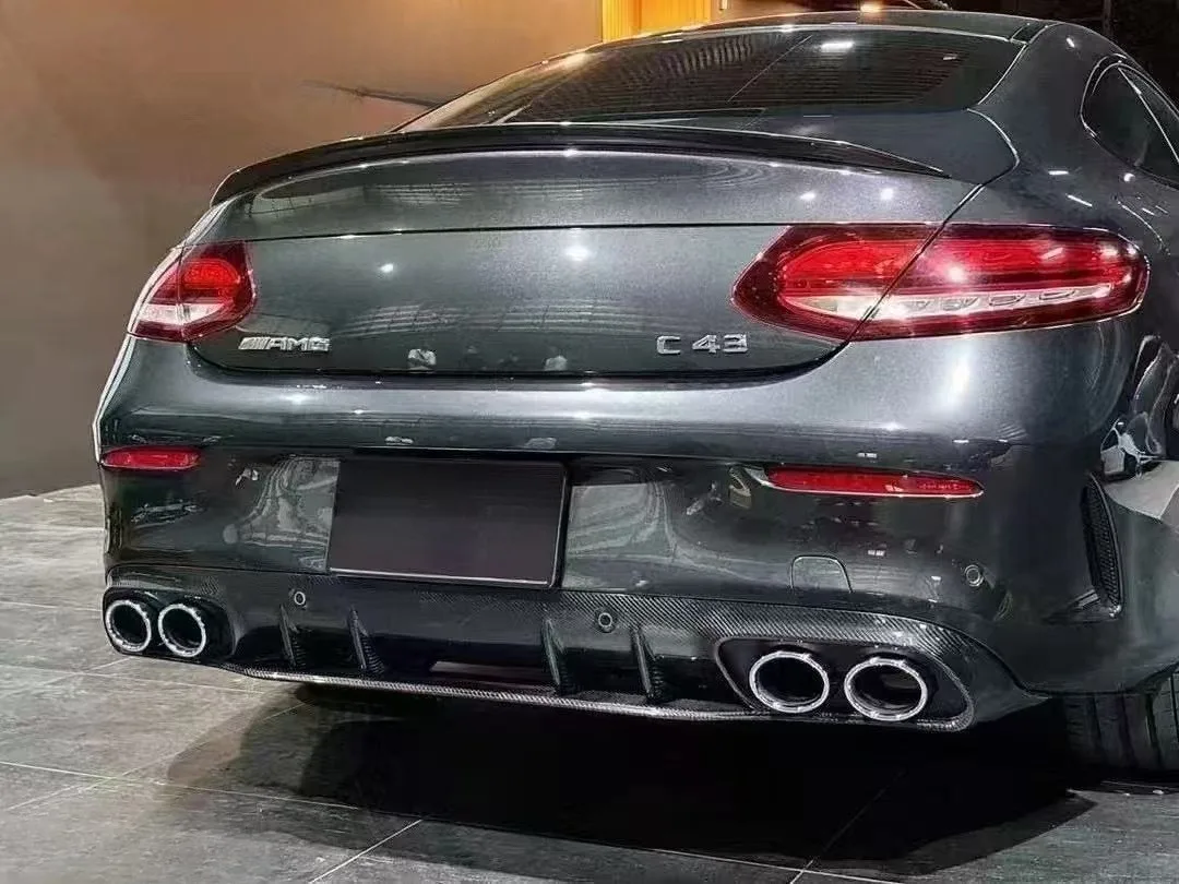 ناشر خلفي لغطاء المحرك من ألياف الكربون C43 عالي الجودة