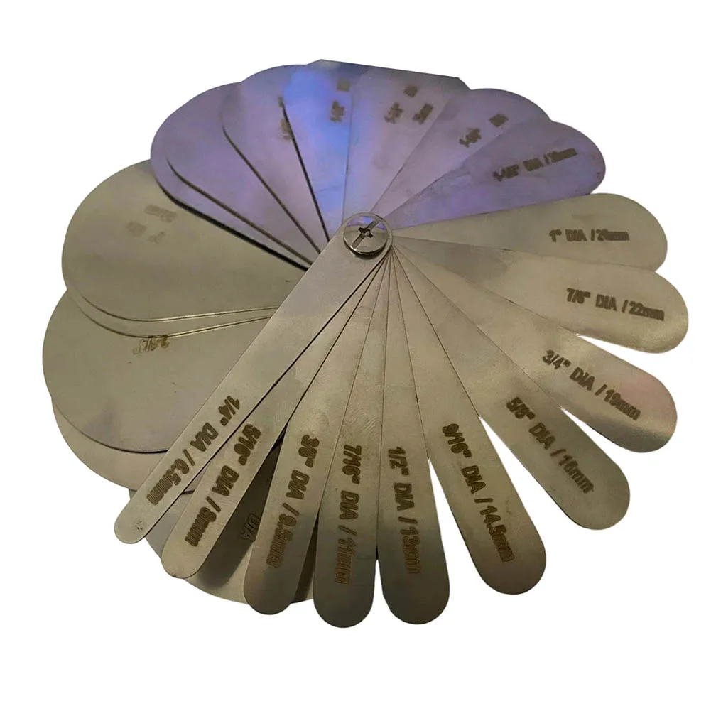 1pc 6.5-54 Pulley Rope Groove Gauge 1/4 Groove Radius 2-1/2 Diameter Measurement For Outdoor Mines Ports High-wear Conditions