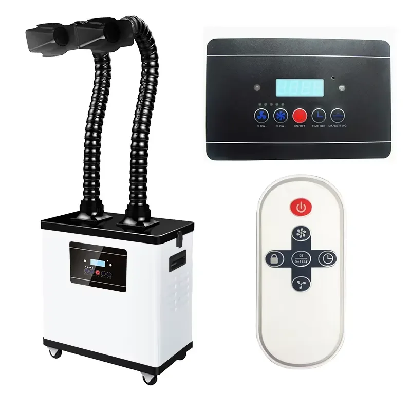 New Double Extraction Arms Factory Offer Welding Single Suction High Quality Lab Gas Fume Extractor Arm HEPA Filter
